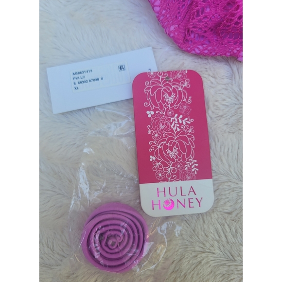 NEW Hula Honey Crochet Flounce Bandeau Bikini Top - Picture 9 of 16
